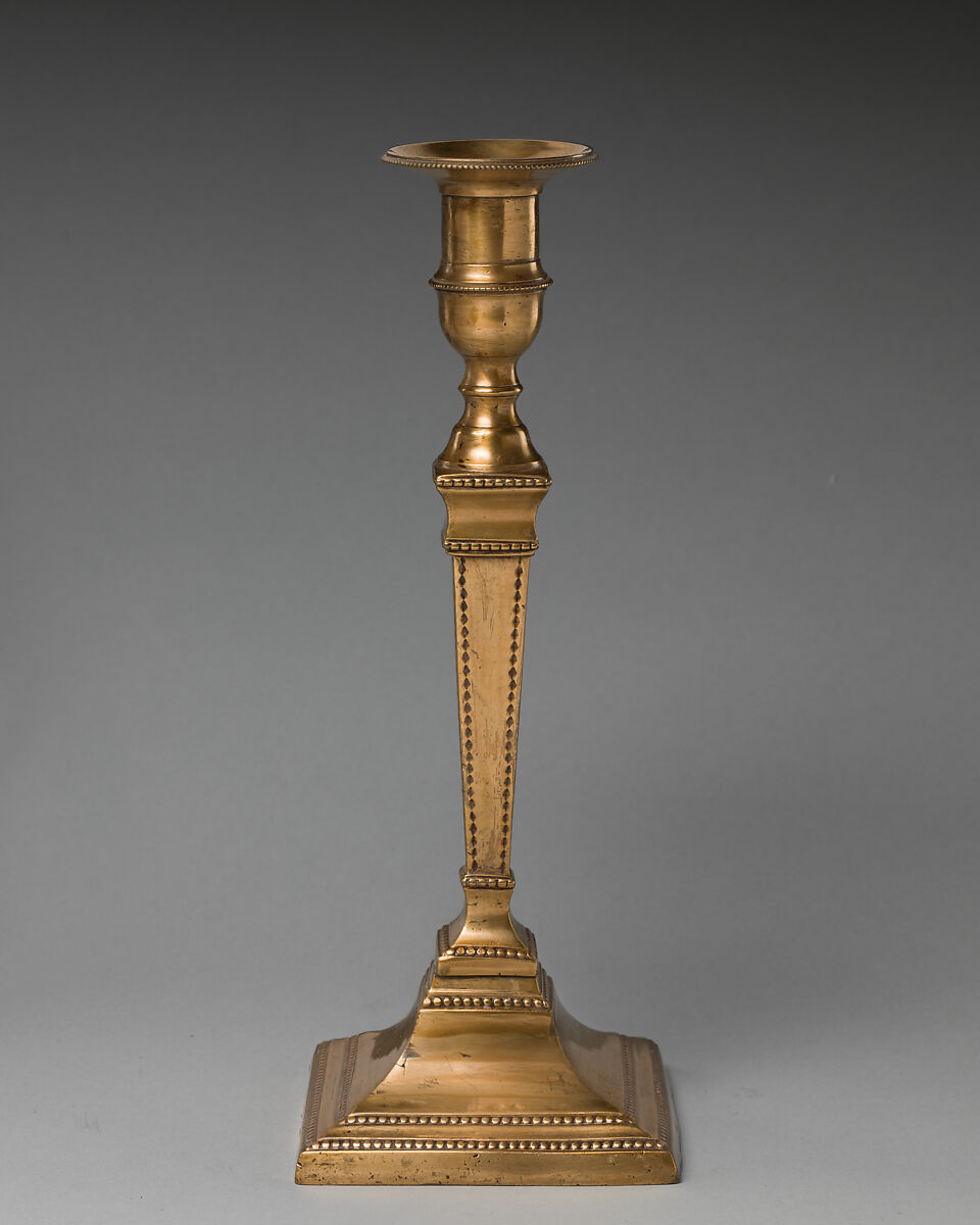Pair of candlesticks, Brass, British