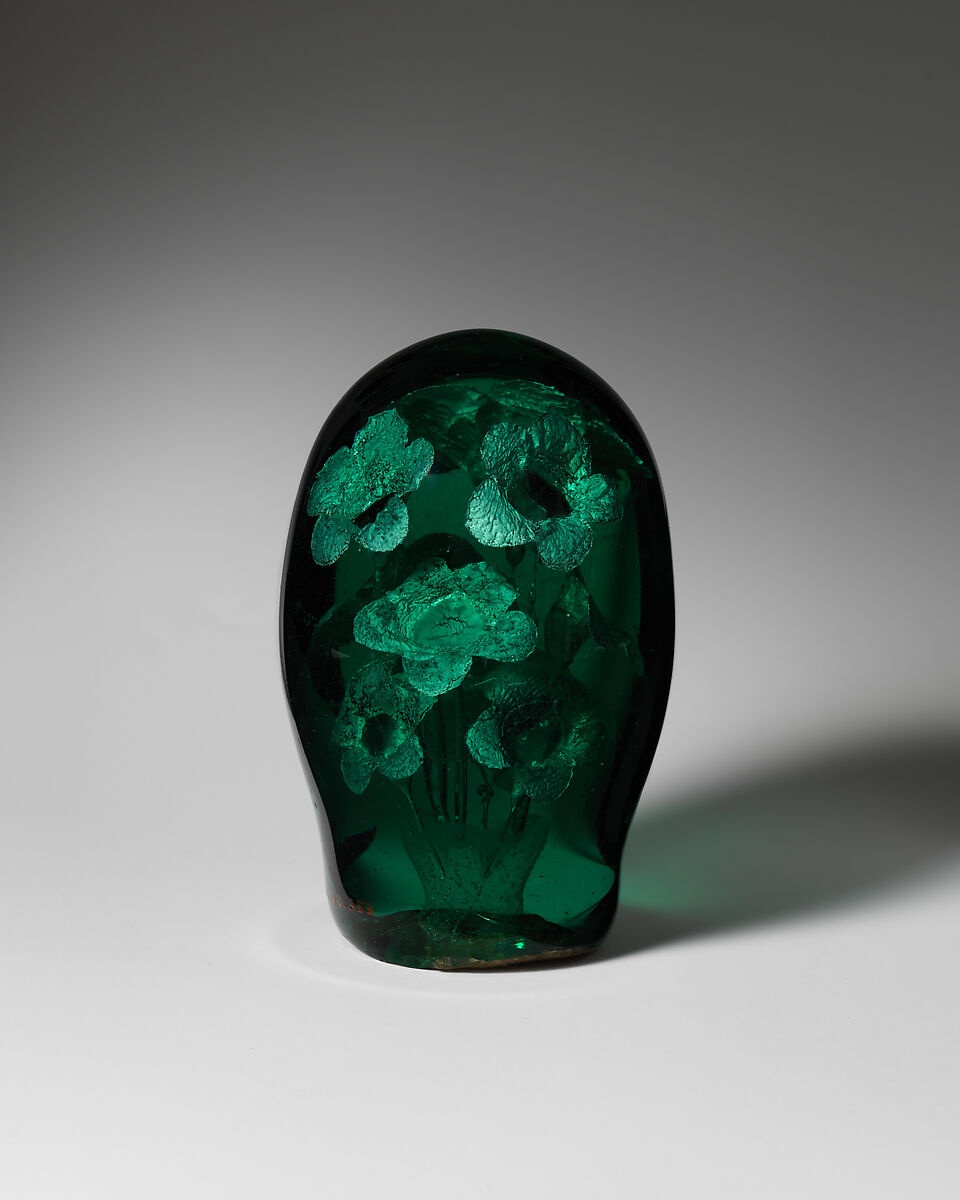 Door stop (one of a pair), Glass, British