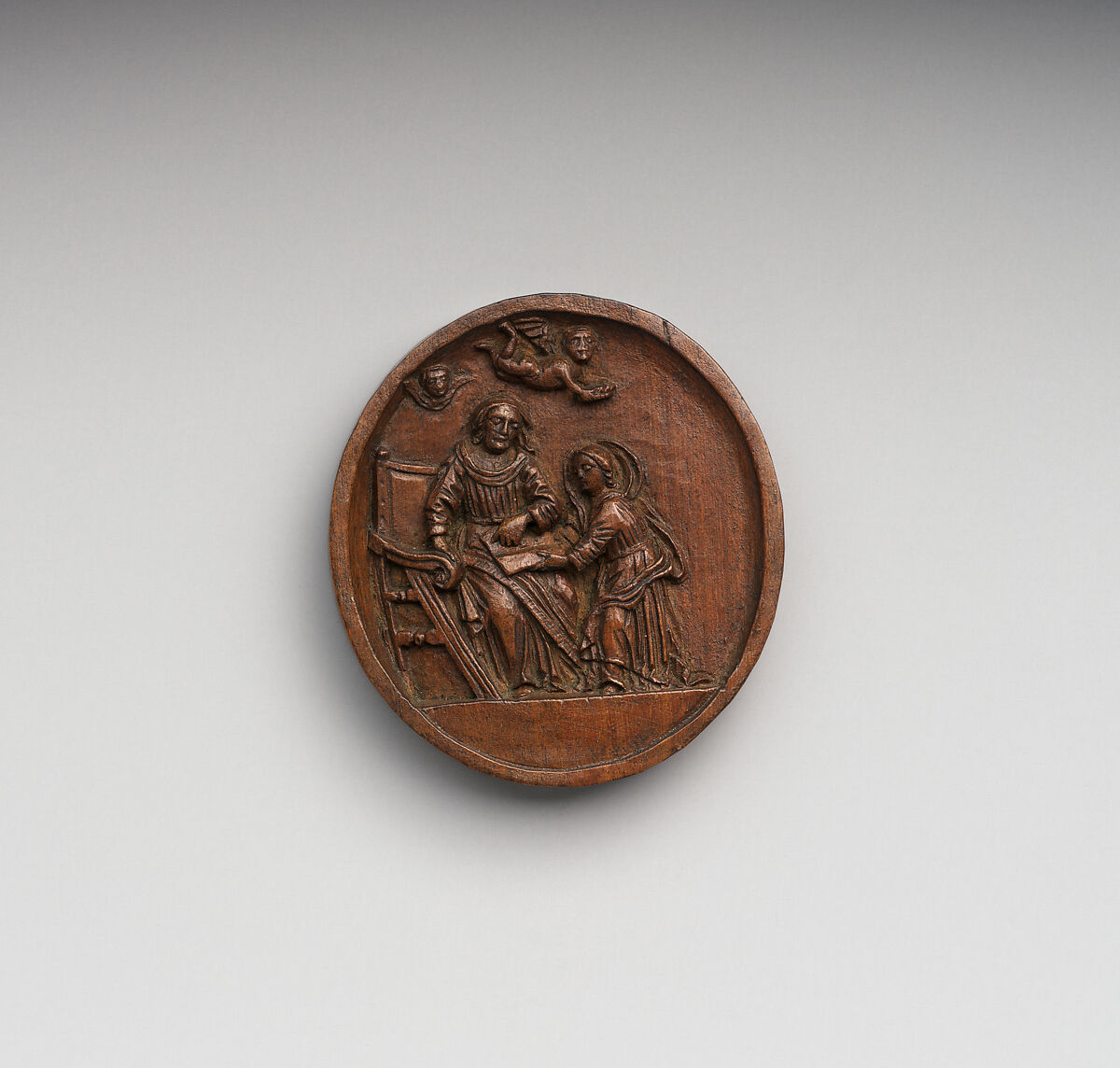 Saint Joseph with Christ Child and Cross, Boxwood, German