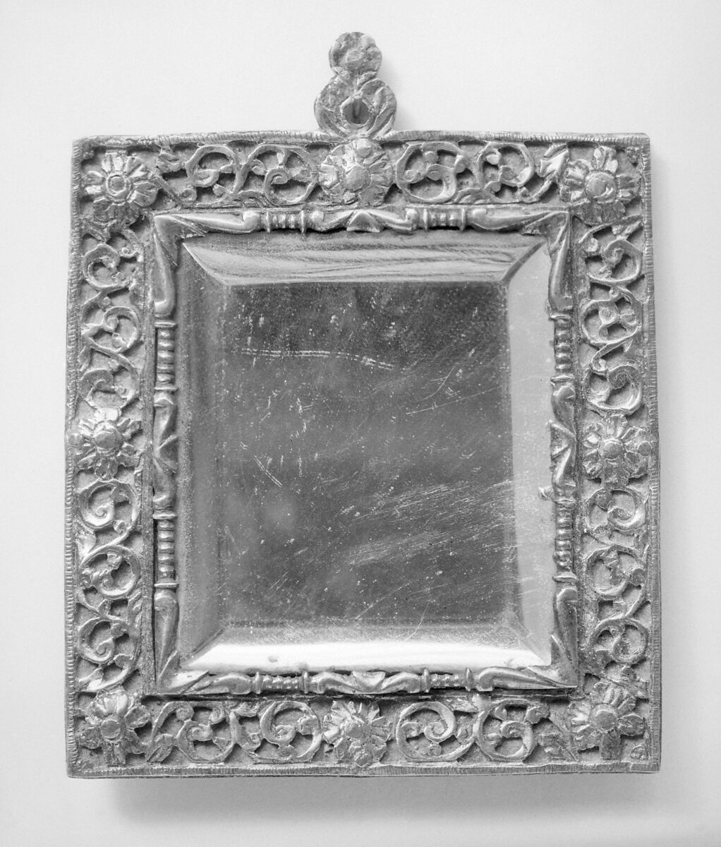 Mirror, Silver, glass, possibly Italian 