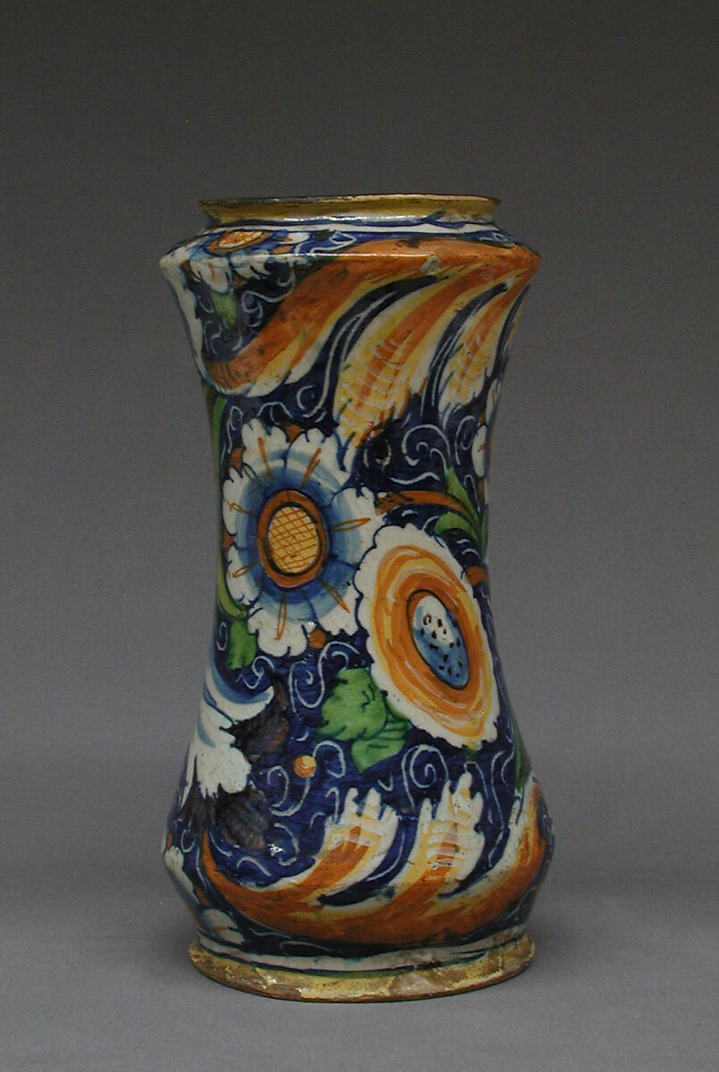 Albarello, Maiolica (tin-glazed earthenware), Italian, Venice