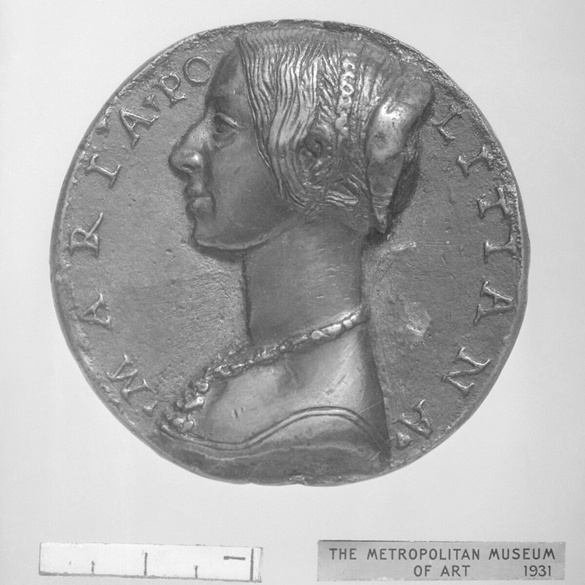 Angelo Poliziano (1454–1494) and Maria Poliziana, Attributed to Niccolò Fiorentino (Niccolò di Forzore Spinelli) (Italian, Florence 1430–1514 Florence), Bronze, Italian, Florence