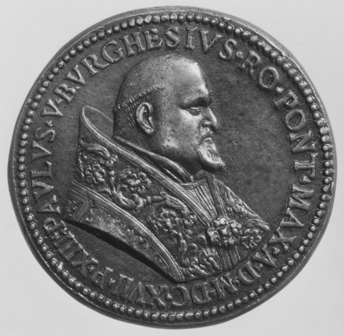 Pope Paul V (Camillo Borghese), 1552–1621, Medalist: Giacomo Antonio Moro (active 1610–24, died 1625), Bronze, Italian 