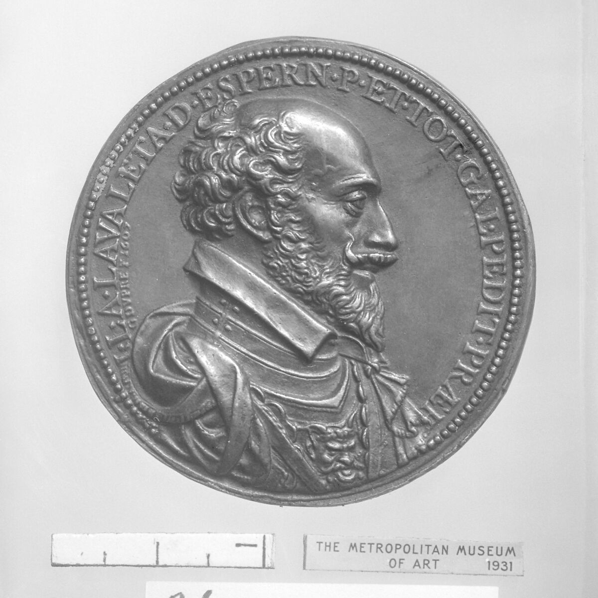 Jean-Louis de Nogaret de Lavalette, Duke of Épernon, colonel general of infantry (1554–1642), Medalist: Guillaume Dupré (French, 1579–1640), Bronze, brown patina, French, Paris 