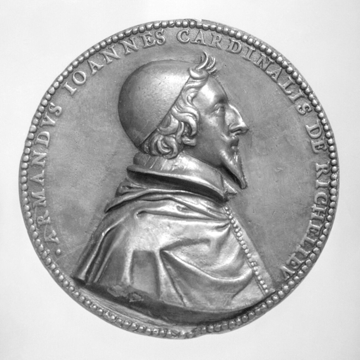 Armand-Jean Duplessis, Cardinal Richelieu (1585–1642), Medalist: Jean Varin (French, Liège baptized 1607–1672 Paris), Bronze, brown patina, French, Paris 