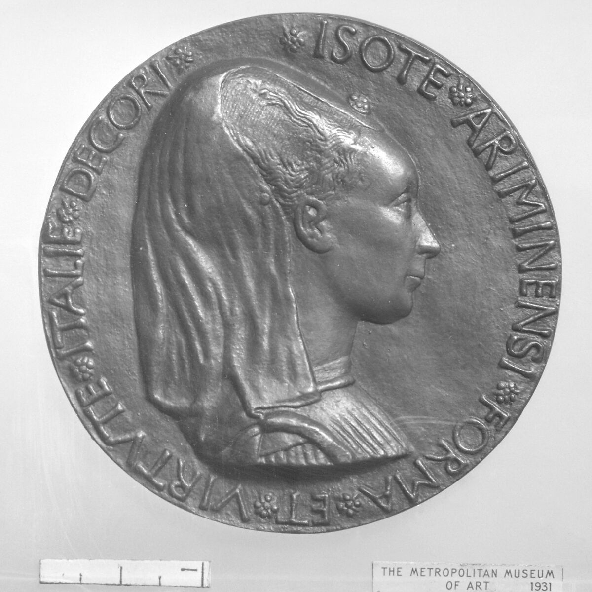 Isotta degli Atti of Rimini, Medalist: Matteo de&#39; Pasti (Italian, Verona ca. 1420–after 1467 Rimini), Bronze, Italian 