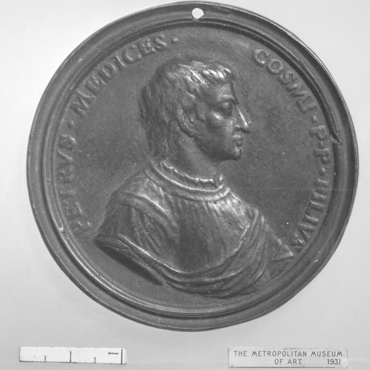 Piero I Medici (1464–69), Medalist: possibly Massimiliano Soldani (Italian, Montevarchi 1656–1740 Montevarchi), Bronze, possibly Italian 