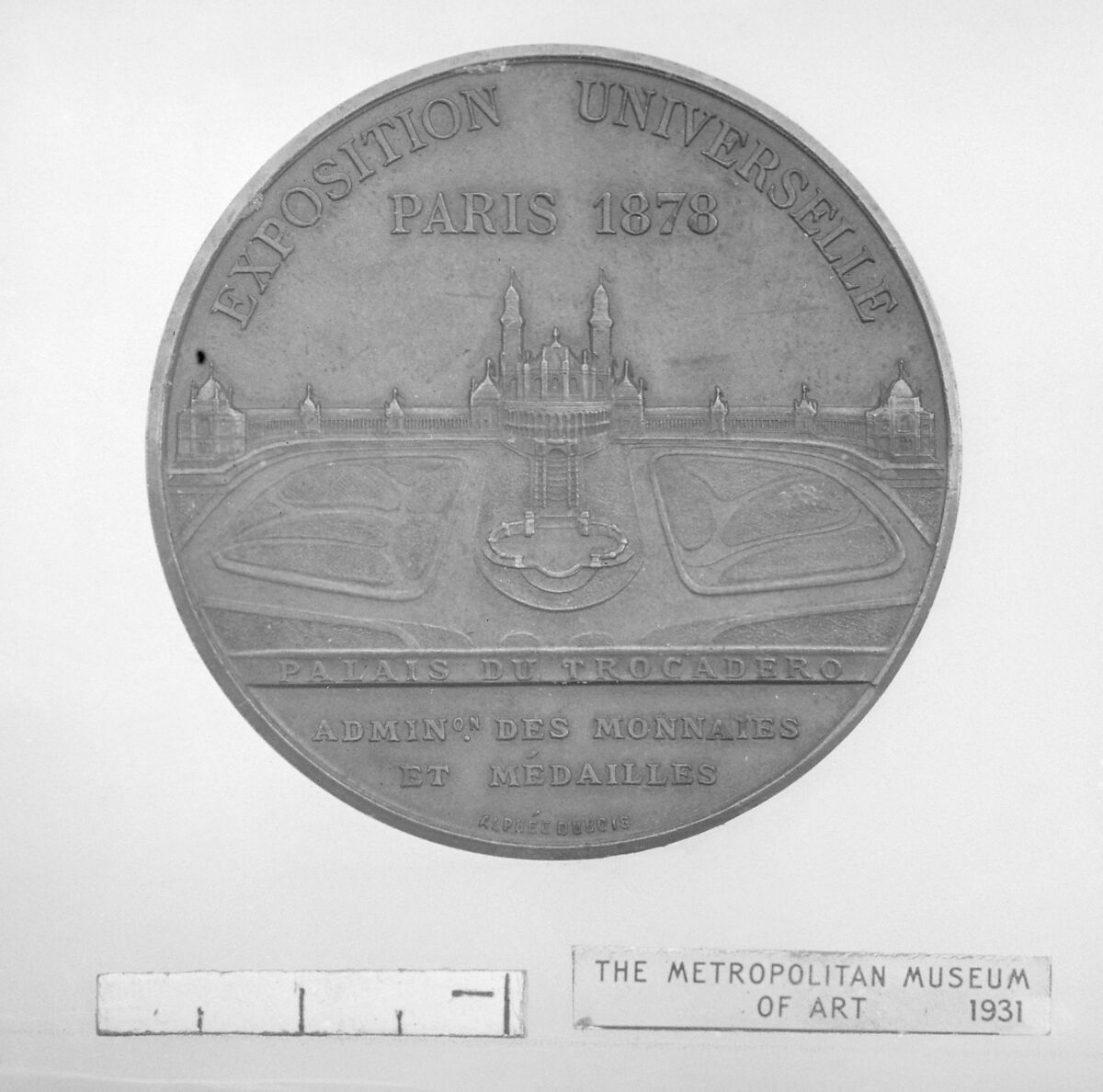 Exposition Universelle, Paris, 1878, Medalist (reverse): Alphée Dubois (French, Paris 1831–1905 Clamart), Bronze, French