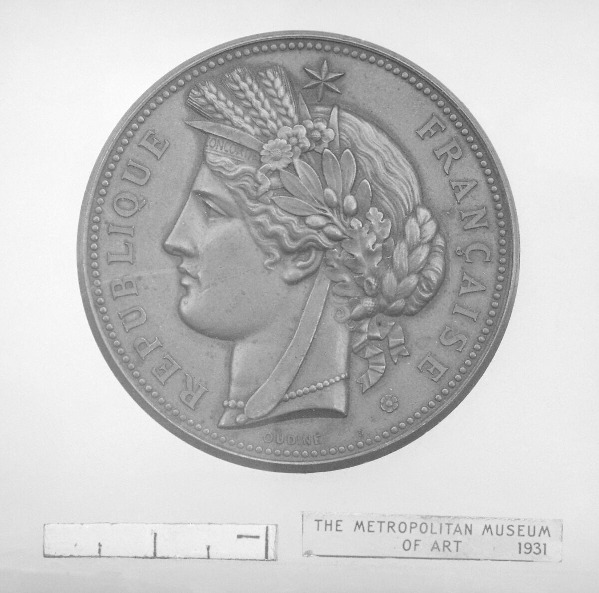 Exposition Universelle, Paris, 1878, Medalist (reverse): Alphée Dubois (French, Paris 1831–1905 Clamart), Bronze, French 