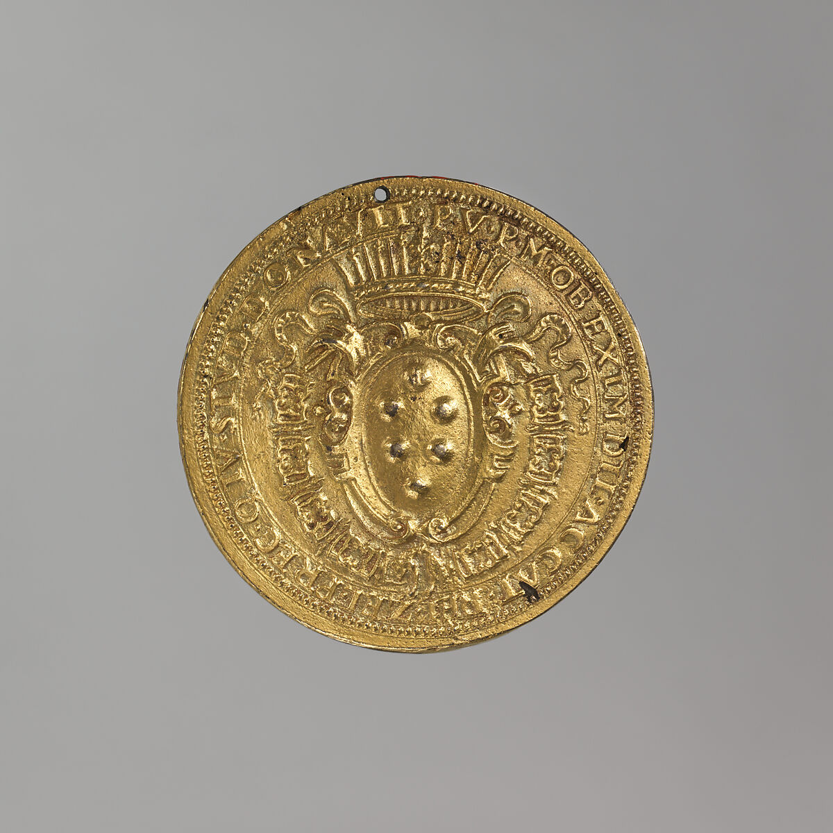 Cosimo I of Tuscany, Medalist: Domenico di Polo, Gilt metal, Italian
