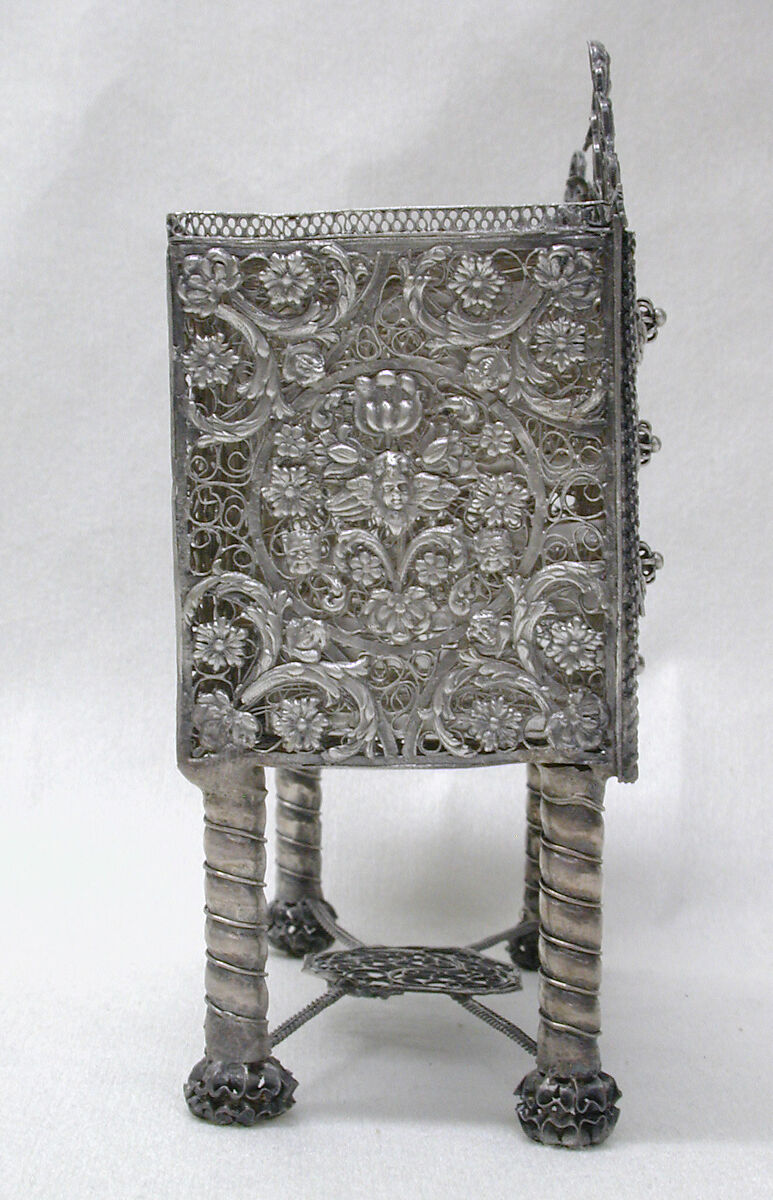 Miniature cabinet (part of a set), Silver, Southern German