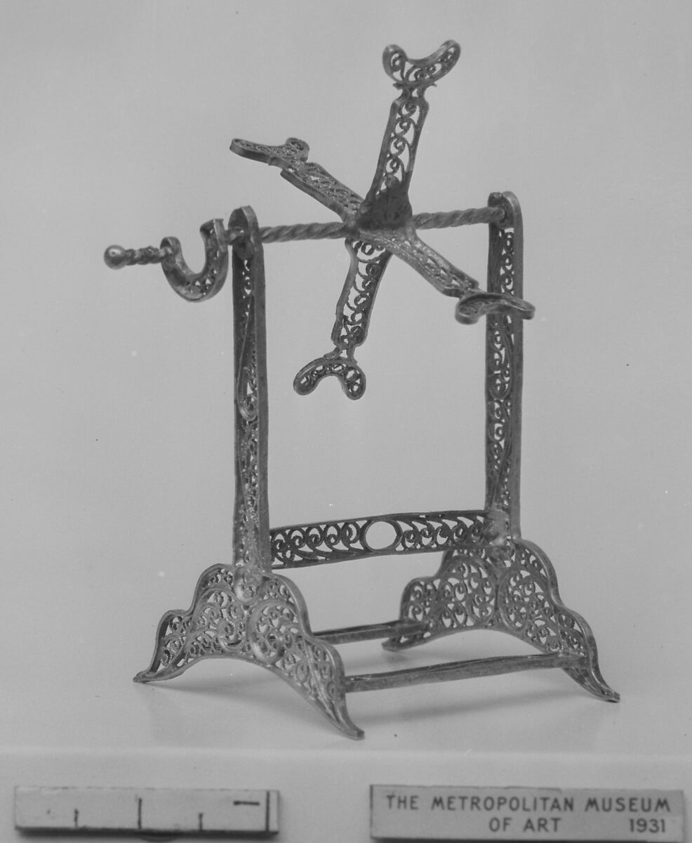 Miniature flax reel (part of a set), Silver, Southern German