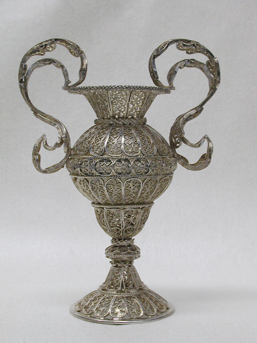 Miniature urn (one of a pair) (part of a set), Silver, Southern German 