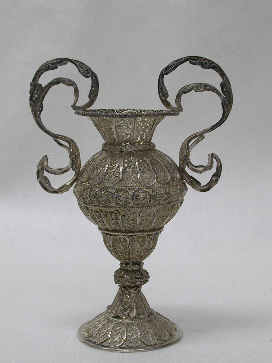 Miniature urn (one of a pair) (part of a set), Silver, Southern German 