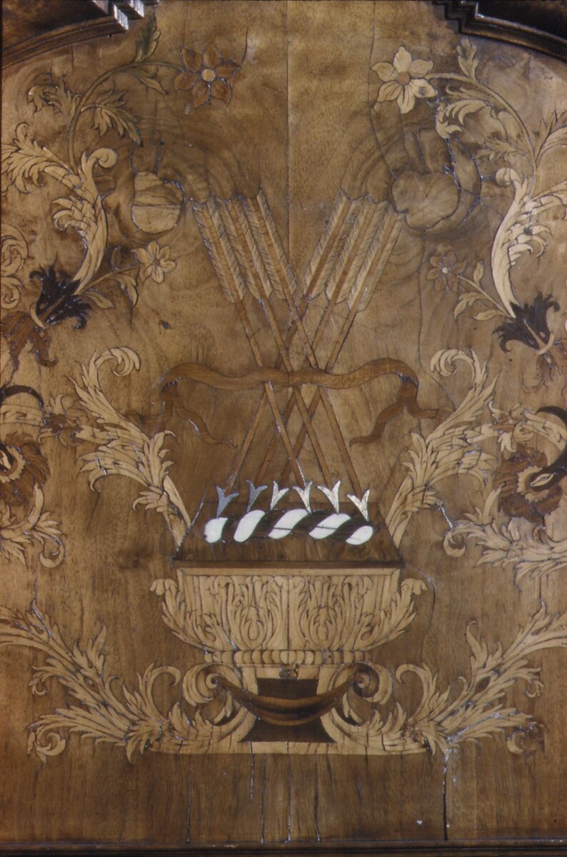 Cabinet, Oak, walnut and various other woods, British