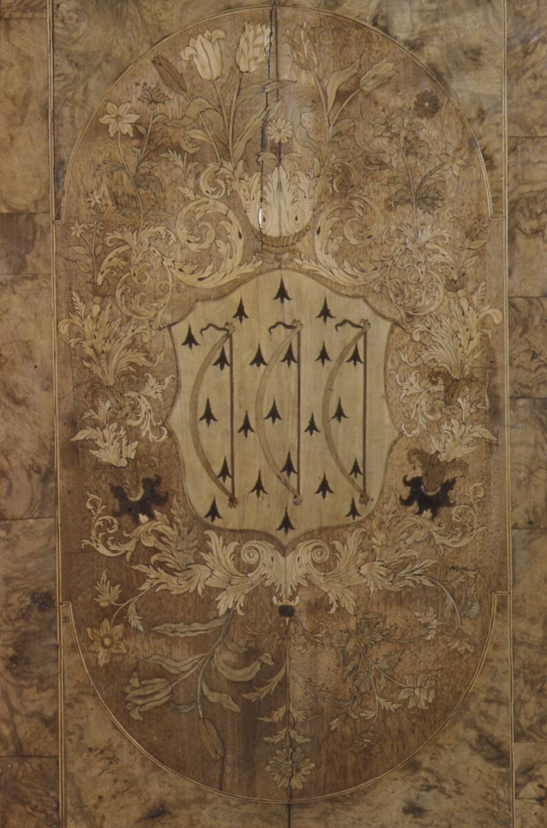 Cabinet, Oak, walnut and various other woods, British