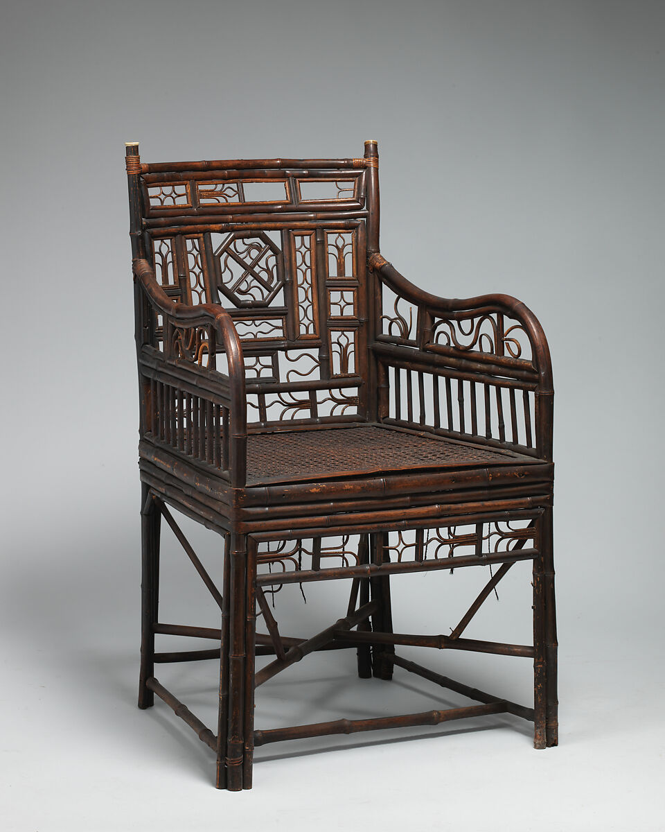 Armchair, Bamboo, rattan, ivory, probably Chinese 