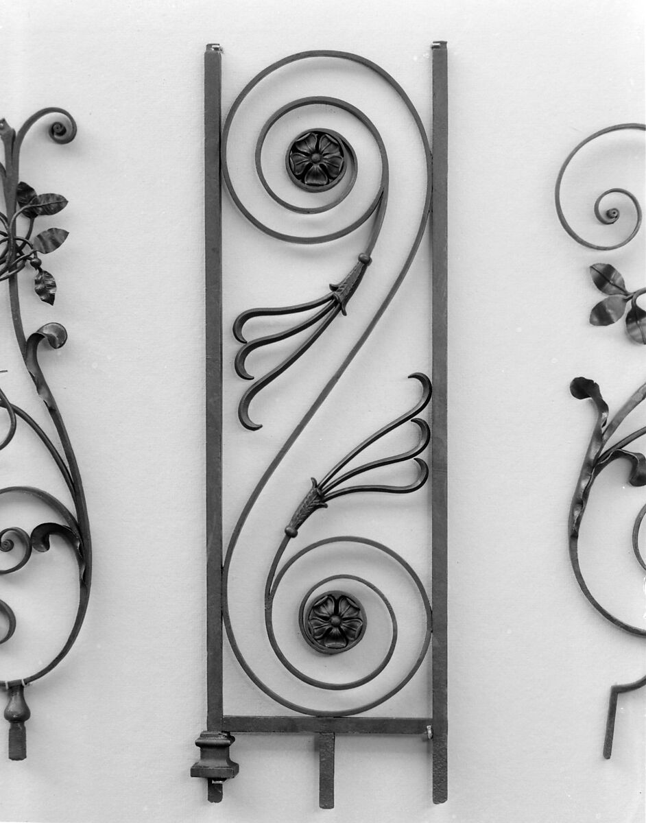 Baluster, Wrought iron, brass, British 