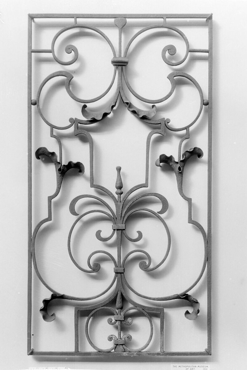 Panel, Wrought iron, British 