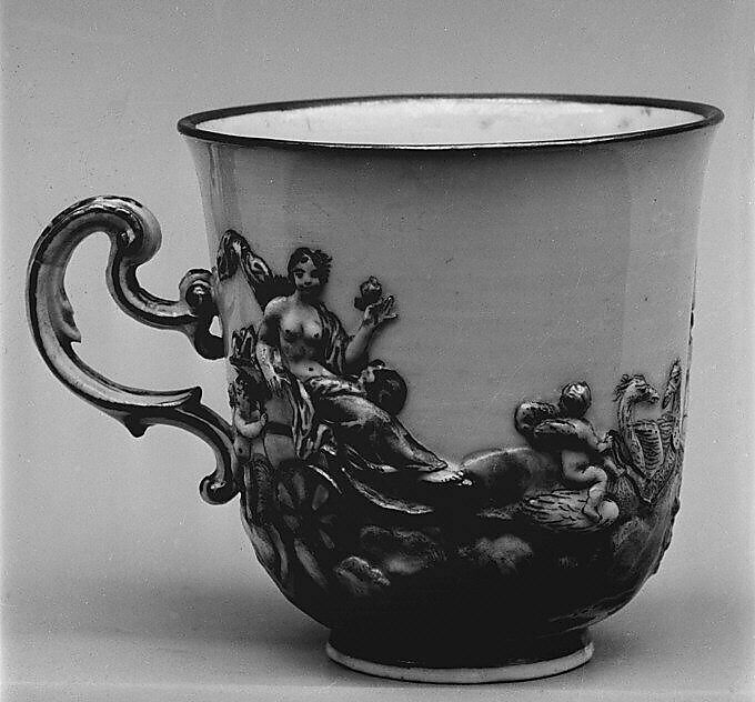 Coffee cup (part of a service), Doccia Porcelain Manufactory (Italian, 1737–1896), Hard-paste porcelain, Italian, Florence 