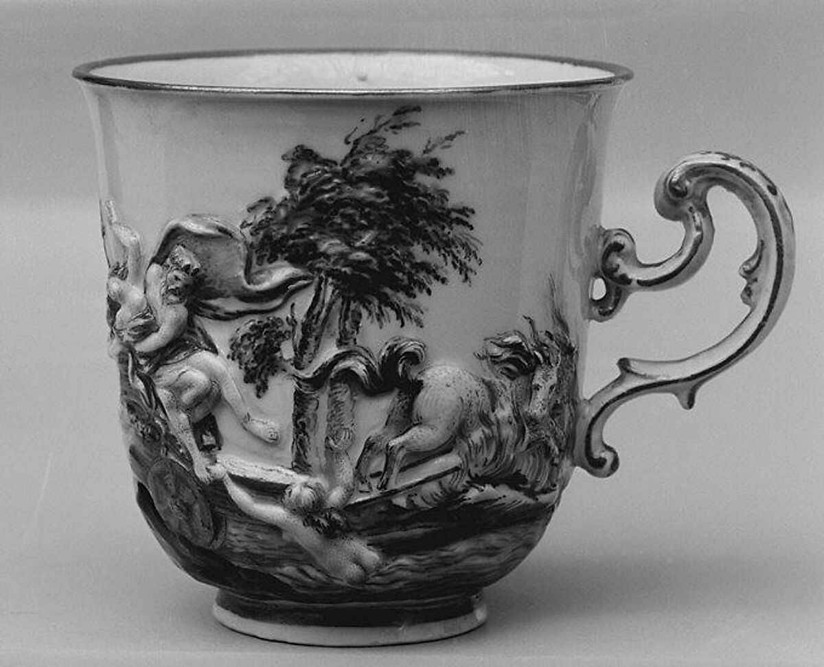 Coffee cup (part of a service), Doccia Porcelain Manufactory (Italian, 1737–1896), Hard-paste porcelain, Italian, Florence 