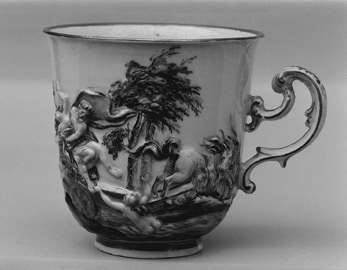 Coffee cup (part of a service), Doccia Porcelain Manufactory (Italian, 1737–1896), Hard-paste porcelain, Italian, Florence 