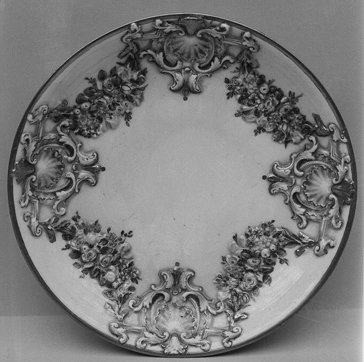 Six saucers (part of a service), Doccia Porcelain Manufactory (Italian, 1737–1896), Hard-paste porcelain, Italian, Florence
