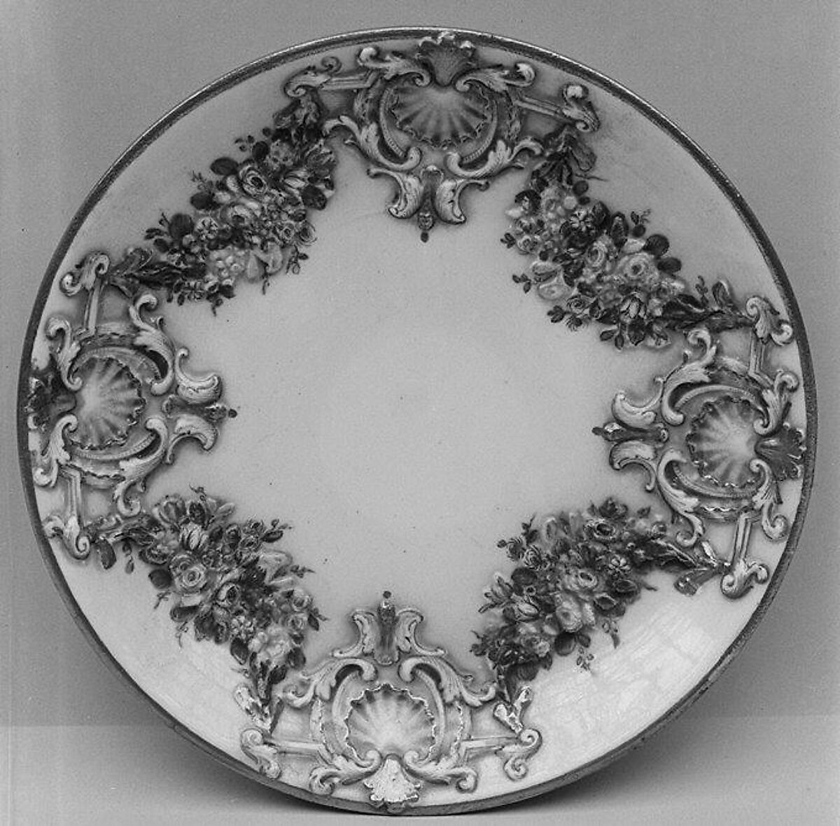 Six saucers (part of a service), Doccia Porcelain Manufactory (Italian, 1737–1896), Hard-paste porcelain, Italian, Florence
