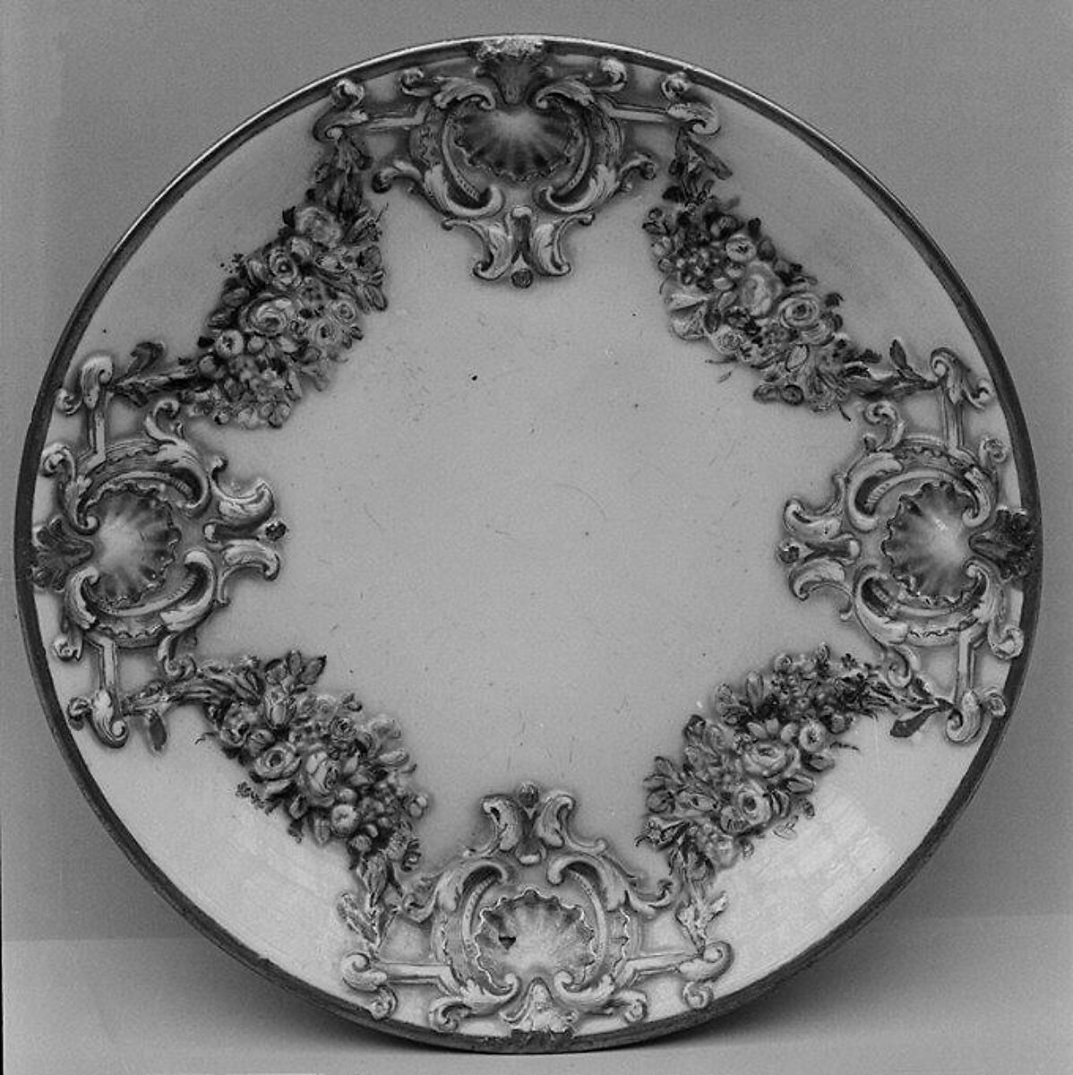 Six saucers (part of a service), Doccia Porcelain Manufactory (Italian, 1737–1896), Hard-paste porcelain, Italian, Florence