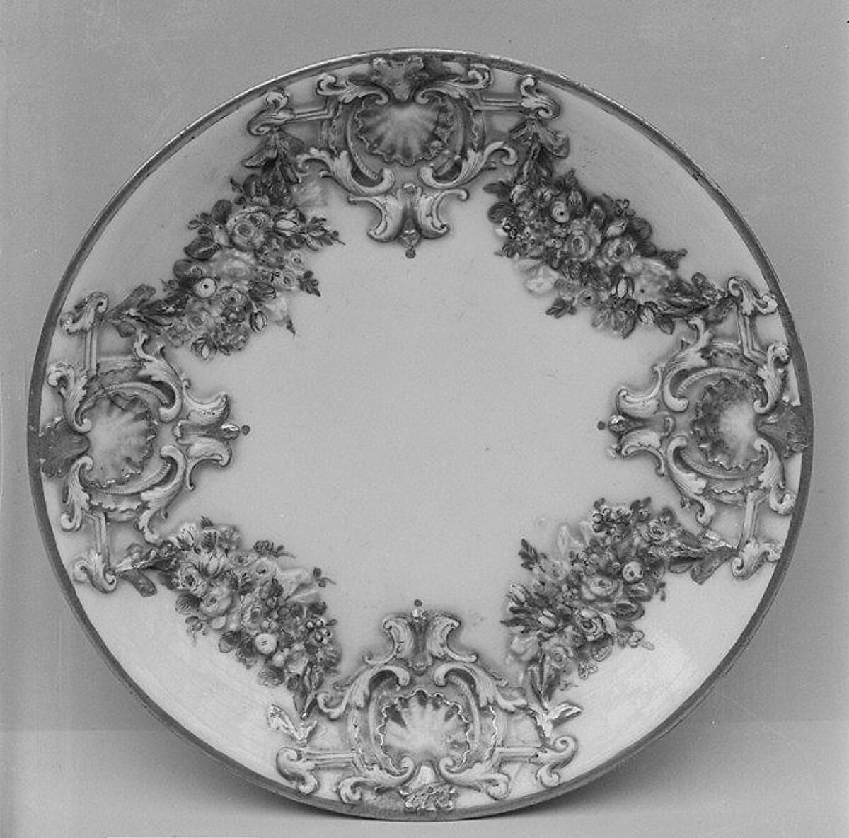 Eight saucers (part of a service), Doccia Porcelain Manufactory (Italian, 1737–1896), Hard-paste porcelain, Italian, Florence 