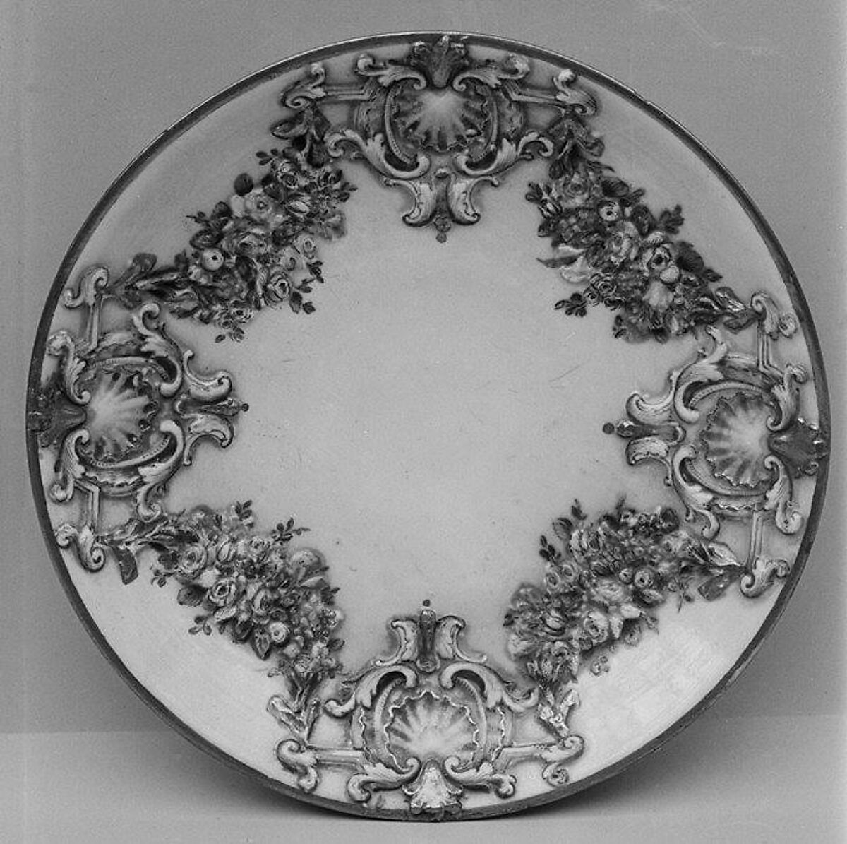 Eight saucers (part of a service), Doccia Porcelain Manufactory (Italian, 1737–1896), Hard-paste porcelain, Italian, Florence