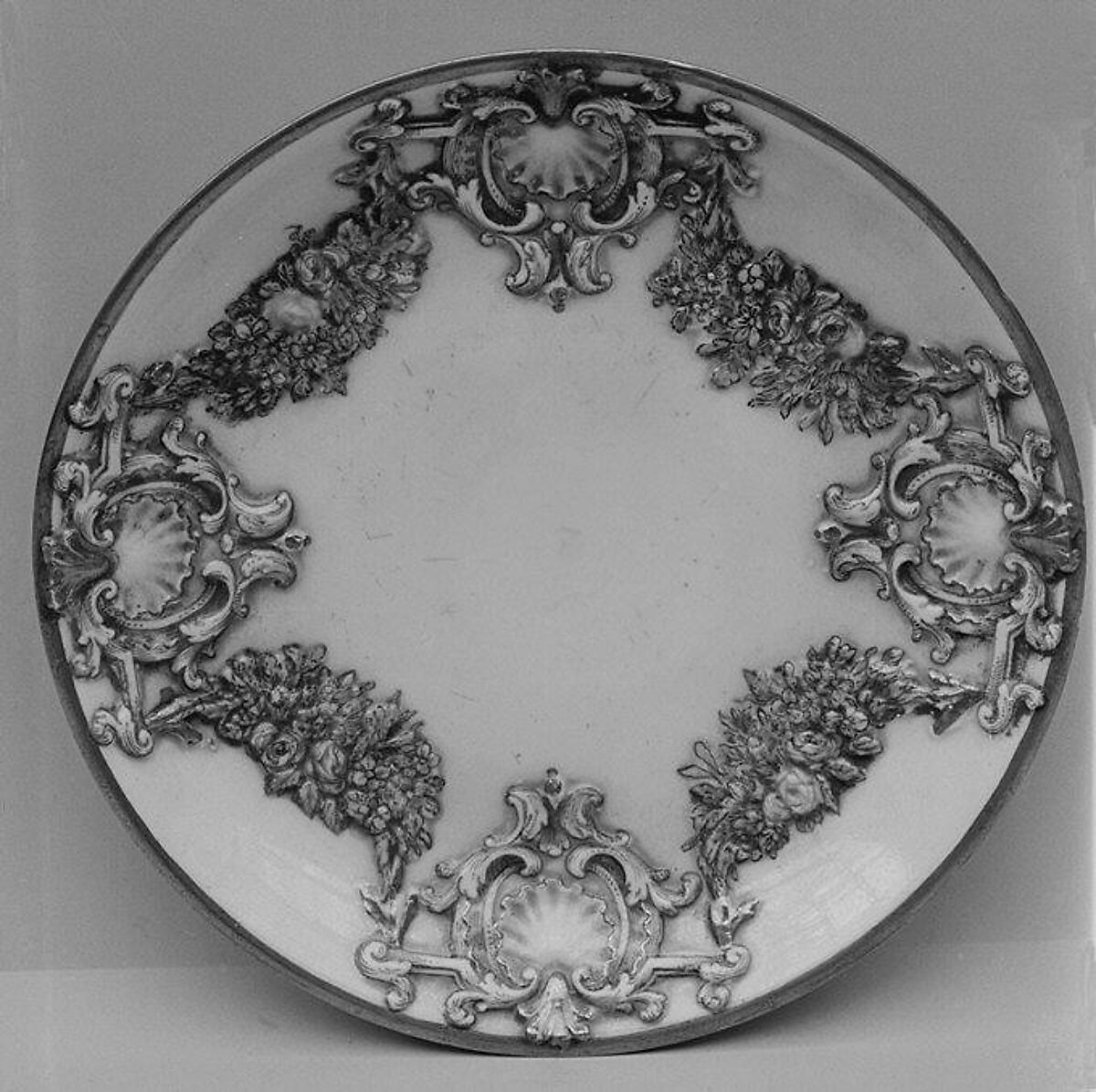 Eight saucers (part of a service), Doccia Porcelain Manufactory (Italian, 1737–1896), Hard-paste porcelain, Italian, Florence