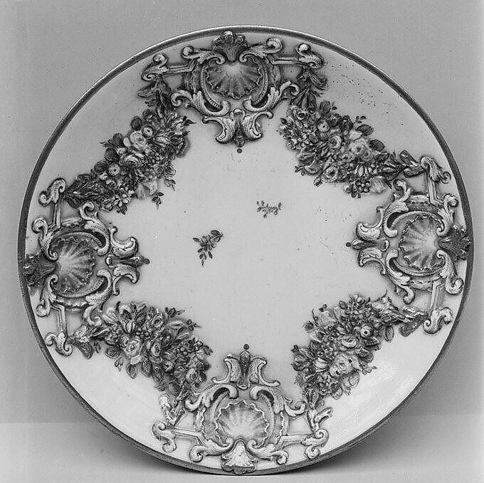 Eight saucers (part of a service), Doccia Porcelain Manufactory (Italian, 1737–1896), Hard-paste porcelain, Italian, Florence