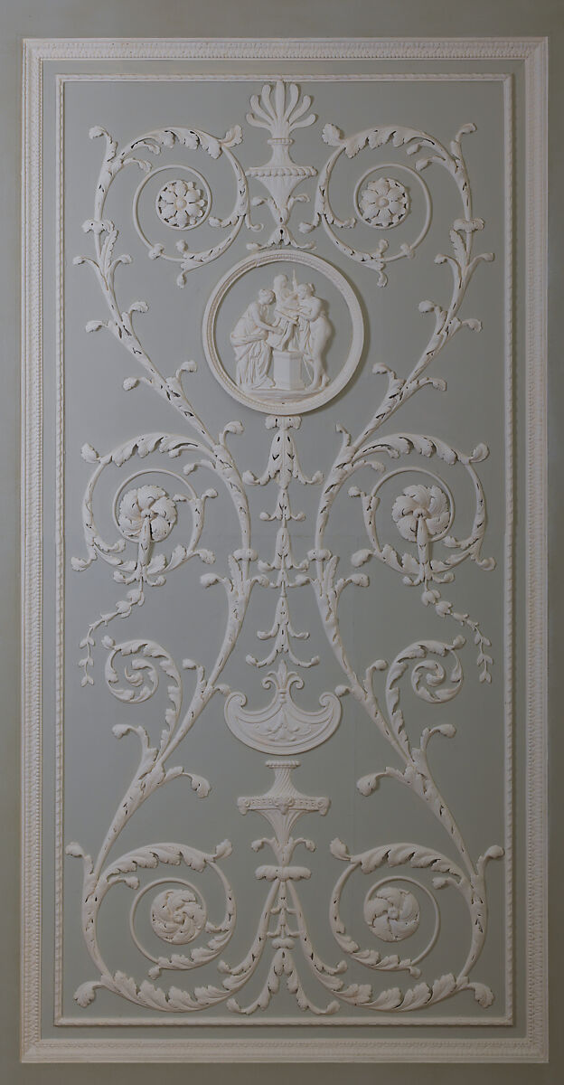 Dining room from Lansdowne House, After a design by Robert Adam (British, Kirkcaldy, Scotland 1728–1792 London), Wood, plaster, stone, British