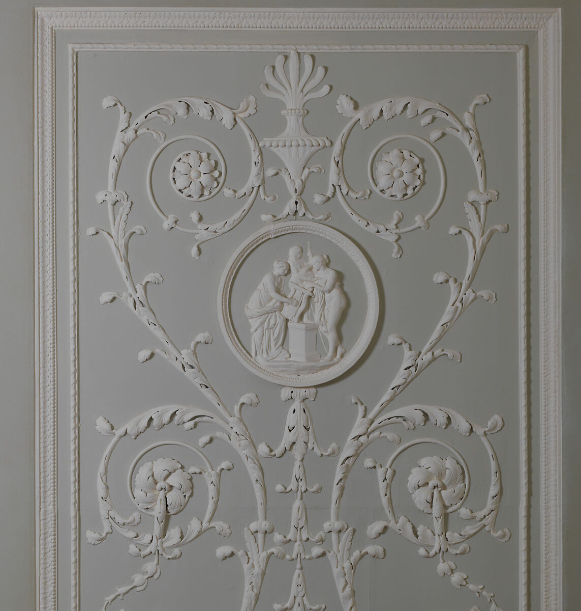 Dining room from Lansdowne House, After a design by Robert Adam (British, Kirkcaldy, Scotland 1728–1792 London), Wood, plaster, stone, British