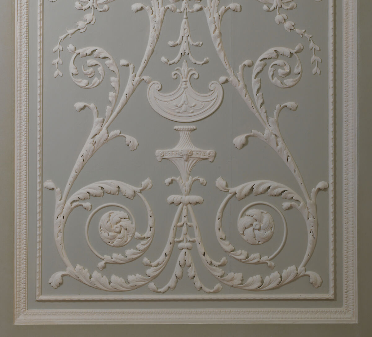 Dining room from Lansdowne House, After a design by Robert Adam (British, Kirkcaldy, Scotland 1728–1792 London), Wood, plaster, stone, British