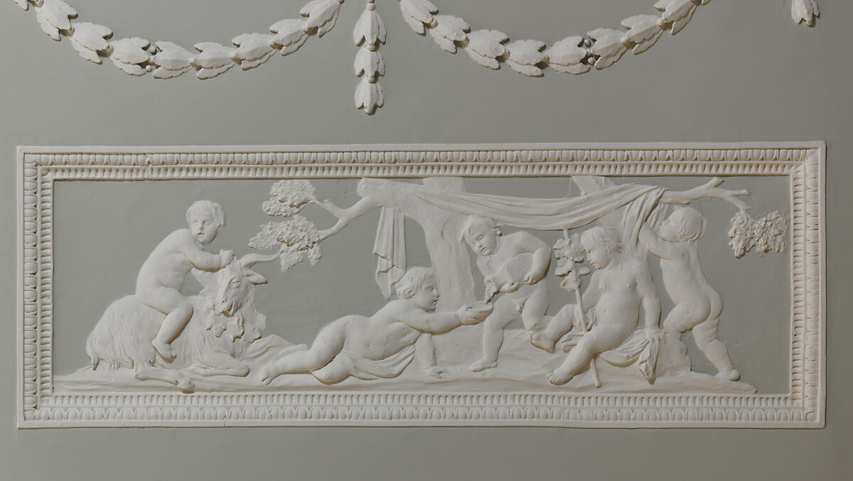 Dining room from Lansdowne House, After a design by Robert Adam (British, Kirkcaldy, Scotland 1728–1792 London), Wood, plaster, stone, British