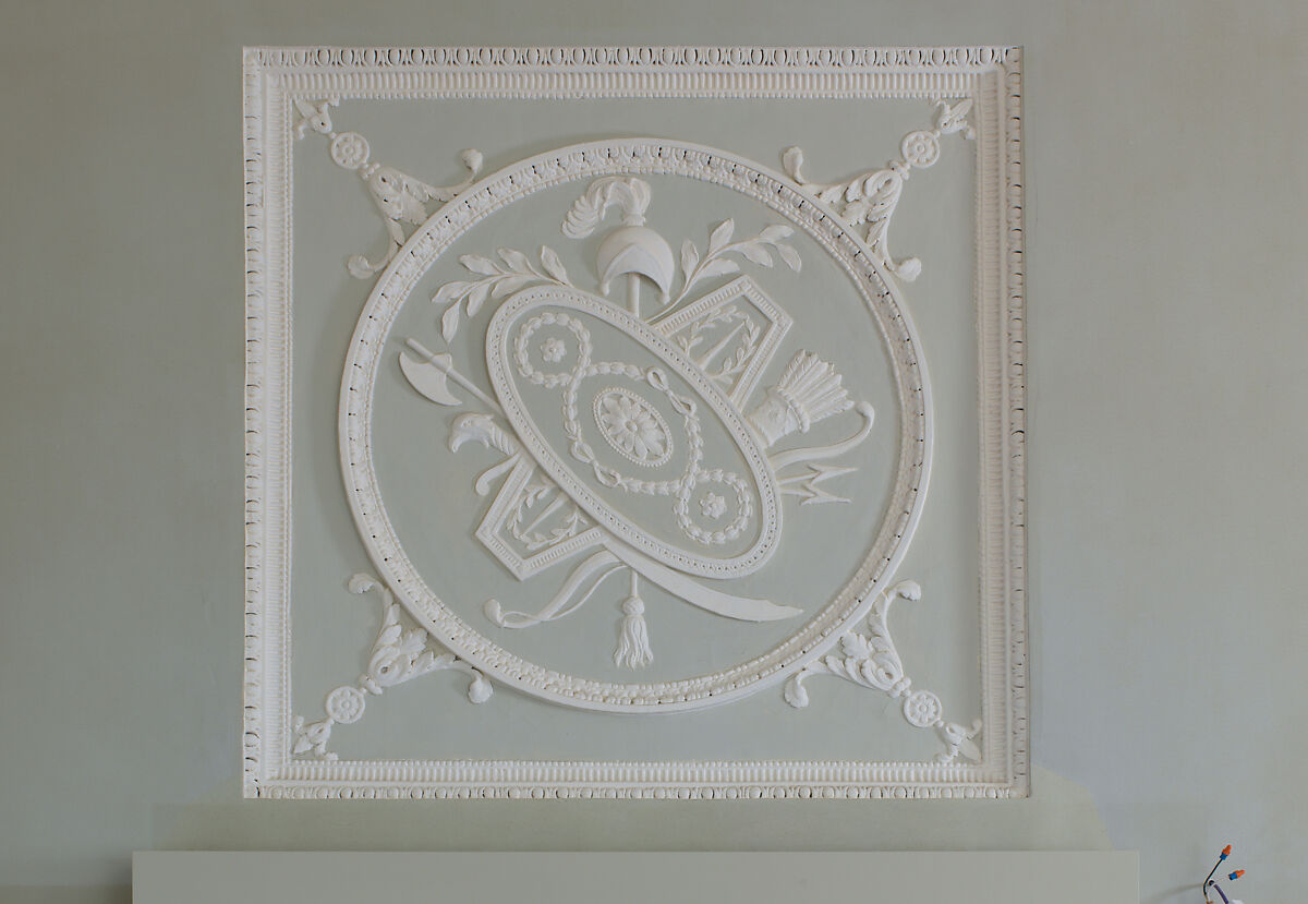 Dining room from Lansdowne House, After a design by Robert Adam (British, Kirkcaldy, Scotland 1728–1792 London), Wood, plaster, stone, British