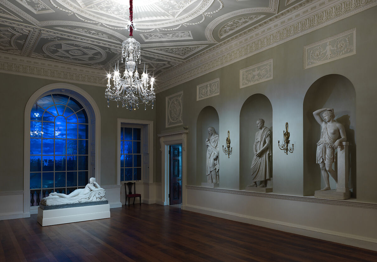 Dining room from Lansdowne House, After a design by Robert Adam (British, Kirkcaldy, Scotland 1728–1792 London), Wood, plaster, stone, British 