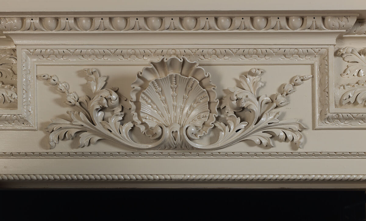 Dining room from Kirtlington Park, John Sanderson (active from ca. 1730–died 1774), Wood, plaster, marble, British, Oxfordshire