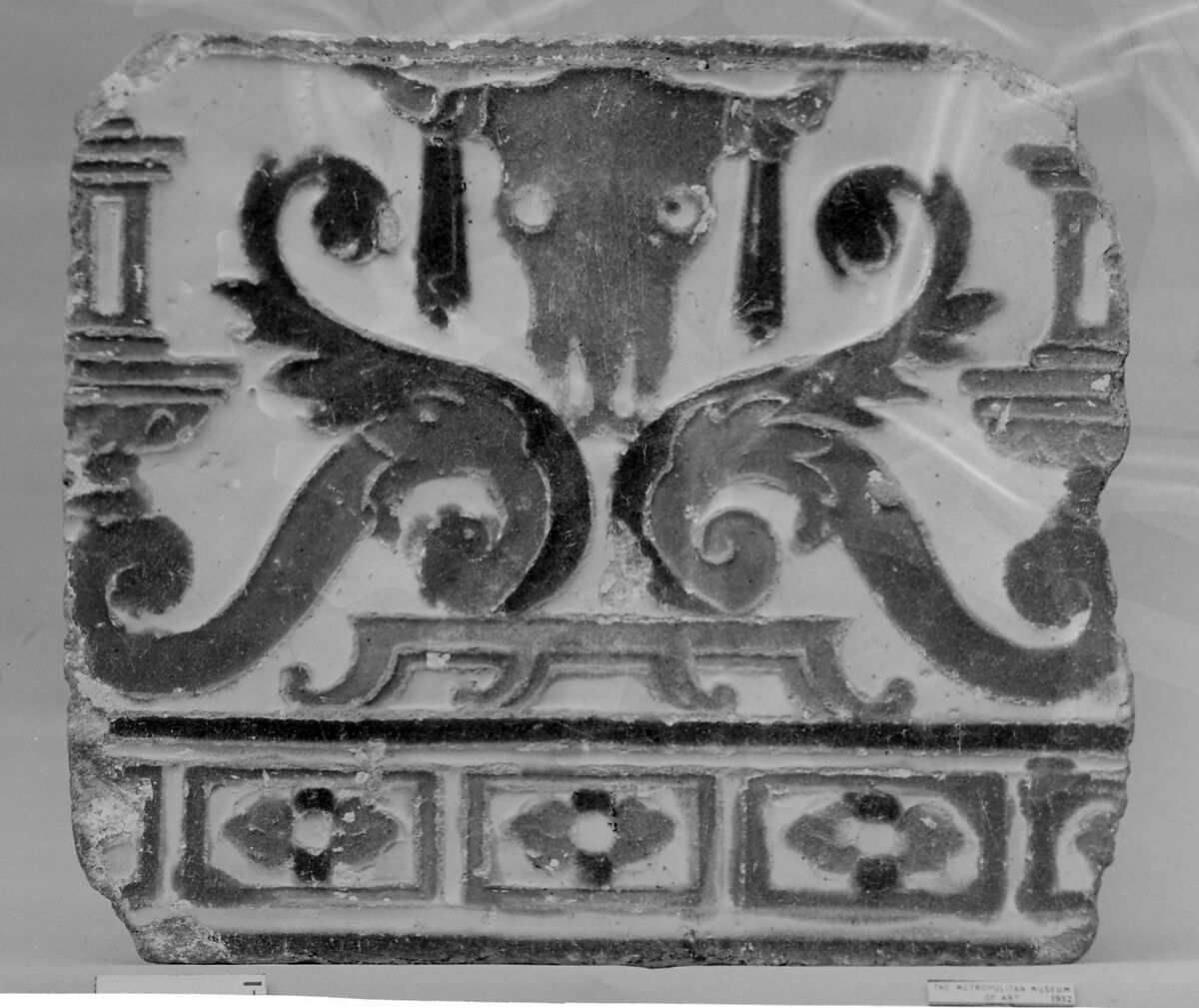 Tile, Tin-glazed earthenware, Spanish, possibly Toledo 