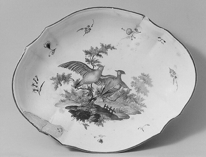 Dish (part of a service), Frankenthal Porcelain Manufactory (German), Hard-paste porcelain, German, Frankenthal 