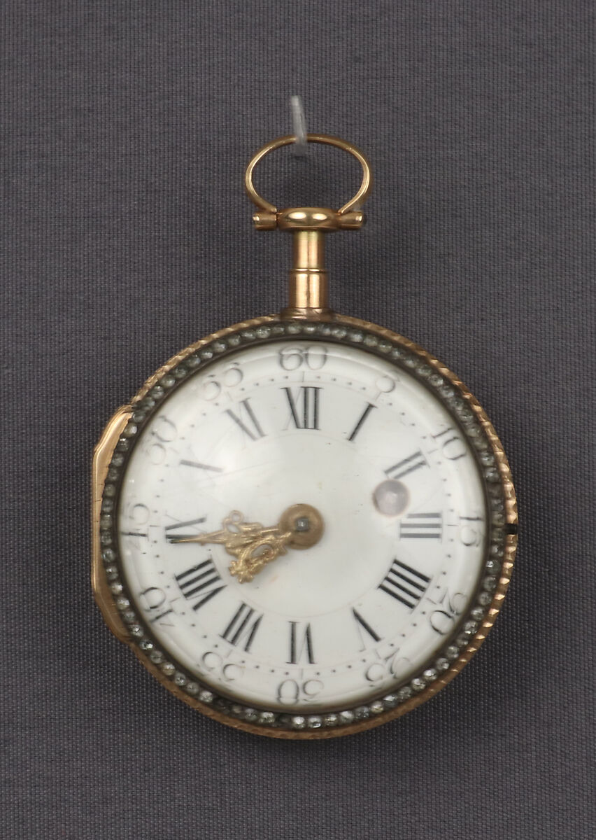 Watch, Watchmaker: Jean Romilly (1714–1794), Gold, enamel, zircons, French, Paris 