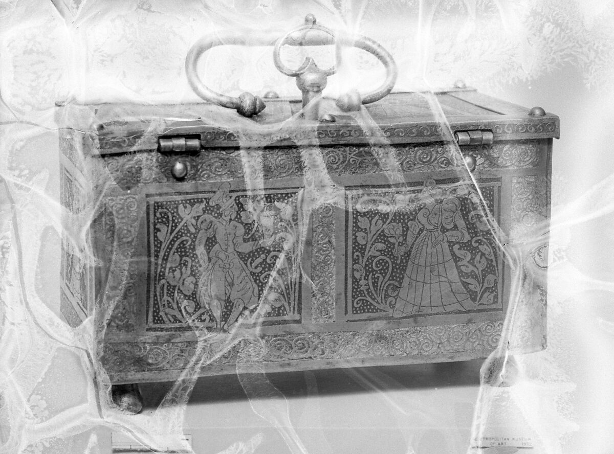 Casket, Iron, partly gilt, German 