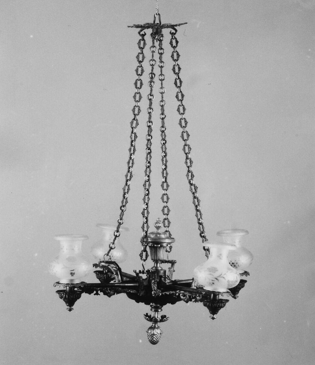 Chandelier, Clark, Coit and Cargill, Bronze, American 