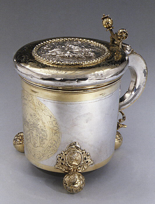 Tankard, Johann Berend (master 1696, died 1704), Silver, partly gilt, Livonian, Riga 