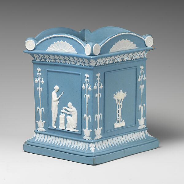 Flower pot or bulb pot, Josiah Wedgwood and Sons (British, Etruria, Staffordshire, 1759–present), Jasperware, British, Etruria, Staffordshire