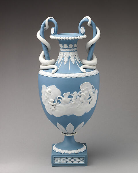 Vase (one of a pair), Josiah Wedgwood and Sons (British, Etruria, Staffordshire, 1759–present), Jasperware, British, Etruria, Staffordshire 