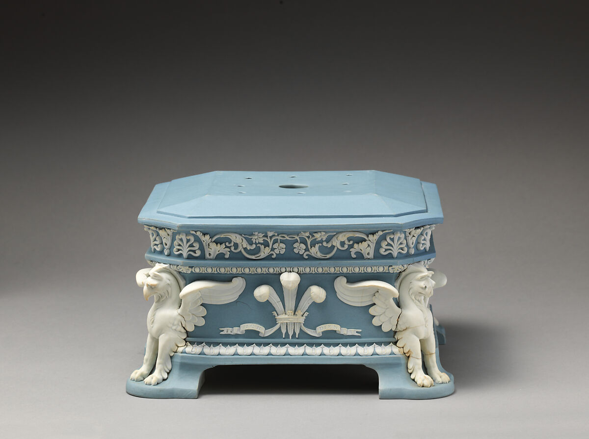 Pedestal or base, Josiah Wedgwood (British, Burslem, Stoke-on-Trent 1730–1795 Burslem, Stoke-on-Trent), Jasperware, British, Etruria, Staffordshire 