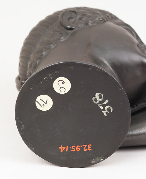 Jug in the form of a young man's head, Josiah Wedgwood and Sons (British, Etruria, Staffordshire, 1759–present), Black basalt ware, British, Etruria, Staffordshire